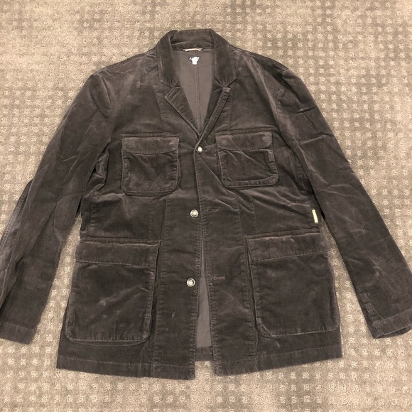AJ ARMANI JEANS men’s black corduroy blazer.